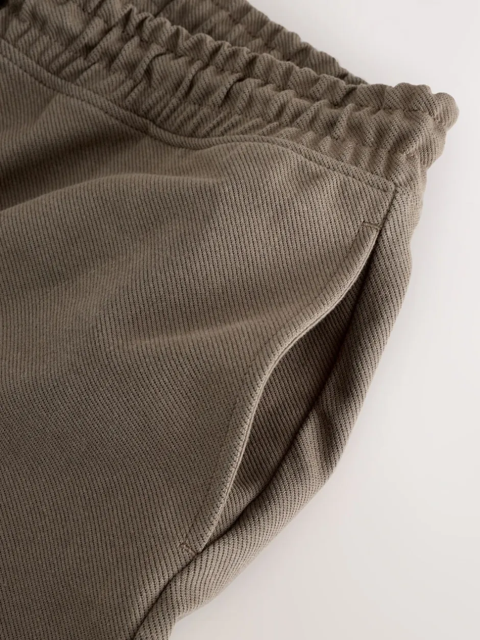 Joggingbroeken*Next - Joggingbroek van keperstof met rechte pijpen en textuur Naturel bruin