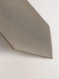 Stropdassen En Pochets*Next Naturel bruin - Smal - Stropdas met textuur