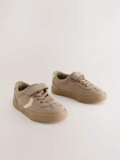 Sneakers*Next Naturel bruin - Sneakers met klittenbandsluiting en elastische veters