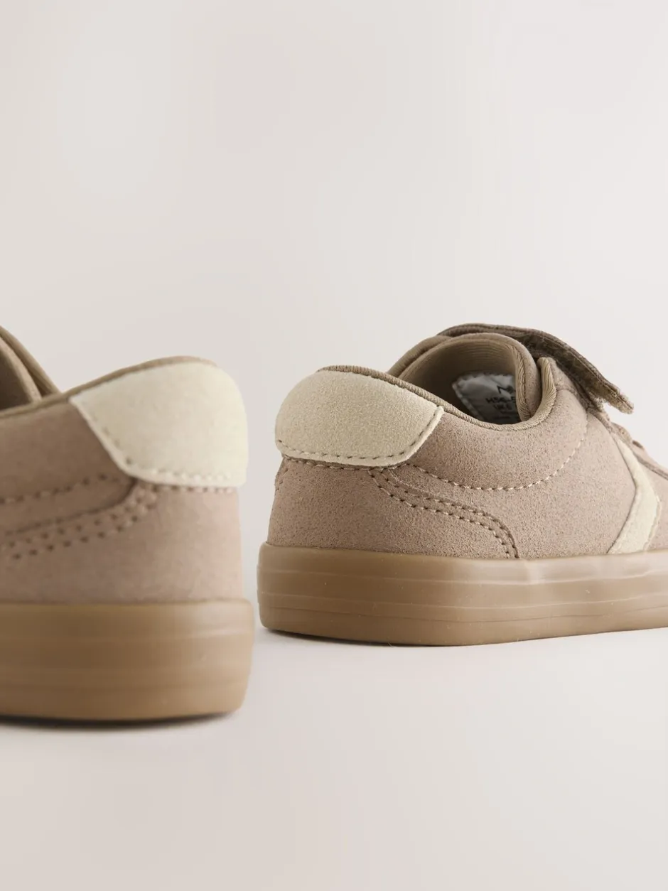 Sneakers*Next Naturel bruin - Sneakers met klittenbandsluiting en elastische veters