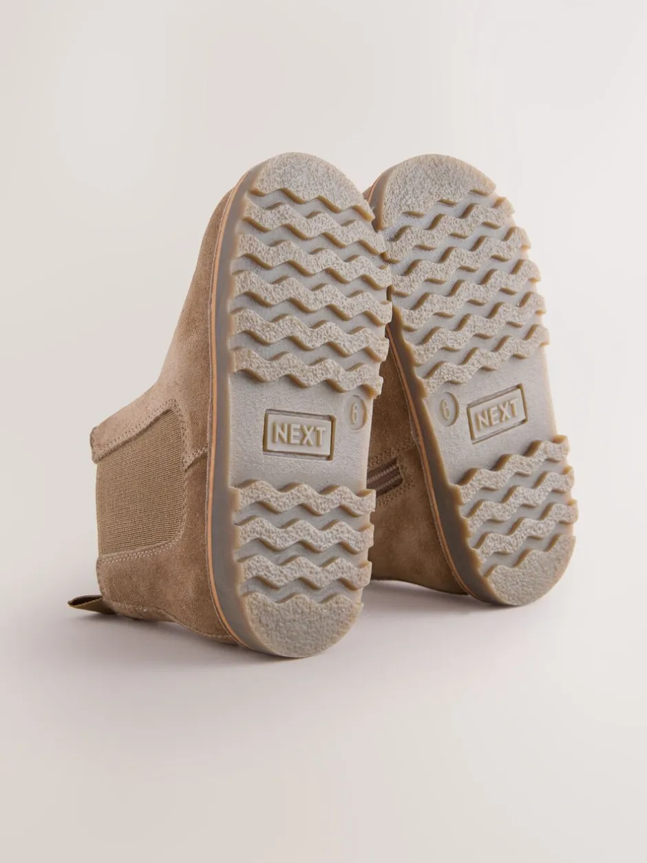Boots|Next Naturel bruin - Suède Chelsea-laars