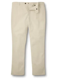 Formele Broek|Charles Tyrwhitt Naturel Cream - Classic Fit ultimate chino zonder plooien