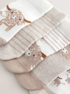 Sokken En Panty's|Sokken*Next - Verpakking van 5 paar babysokken (0 mnd-2 jr) Naturel Hamish