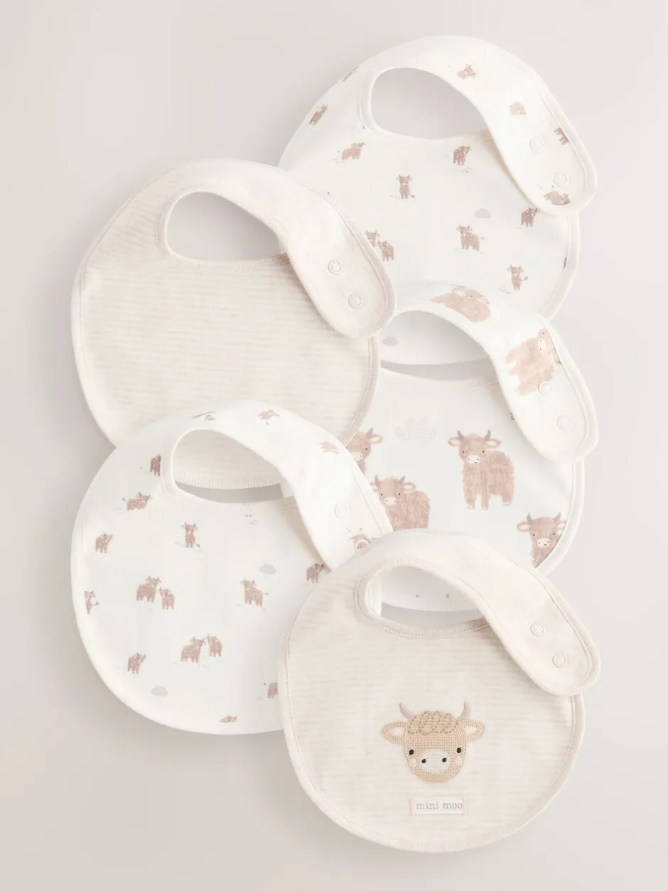 Slabbetjes*Next Naturel Hamish - Verpakking met 5 babyslabbetjes