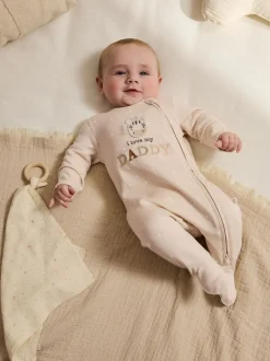 Babypakjes En Babypyjama's*Next - Babypyjama met tweewegrits (0-18mnd) Naturel I Love My Daddy