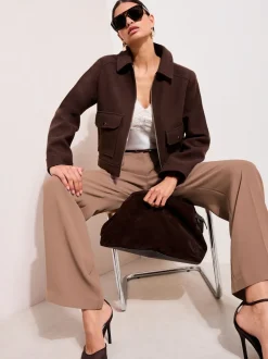Kostuums En Werkkleding|Broeken*Friends Like These Naturel Latte - Premium broek met wijde pijpen en elastiek aan de achterkant