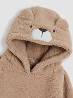 Kamerjassen*Jojo Maman Bébé - Cosy Hooded Blanket Naturel met beer