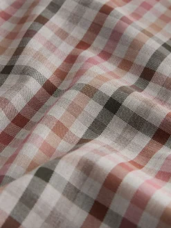 Shirts|Next Naturel met gingham-ruit - Eenvoudig te strijken Oxford-overhemd met knopen en standaard pasvorm