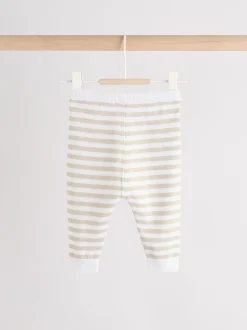 Gebreide Kleding|Next Naturel met strepen - Gebreide top- en leggingset (0 mnd - 2 jr)