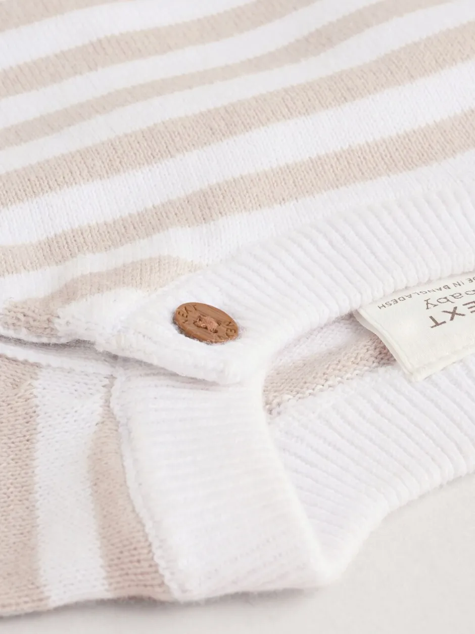 Gebreide Kleding|Next Naturel met strepen - Gebreide top- en leggingset (0 mnd - 2 jr)