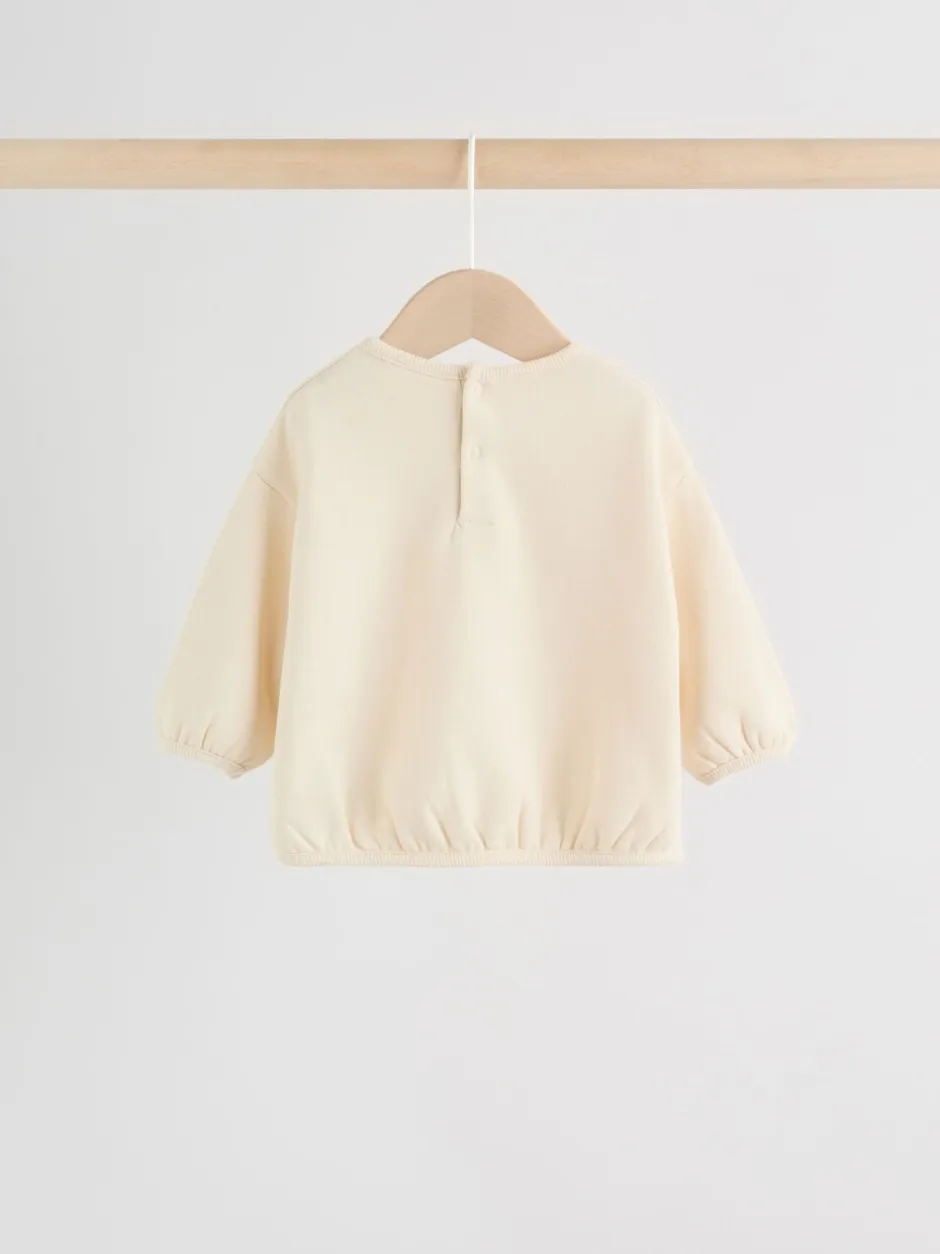 Broeken En Chino's|Sets En Outfits*Next Naturel met strepen - Sweat Top and Trousers Baby Set (0mths-2yrs)