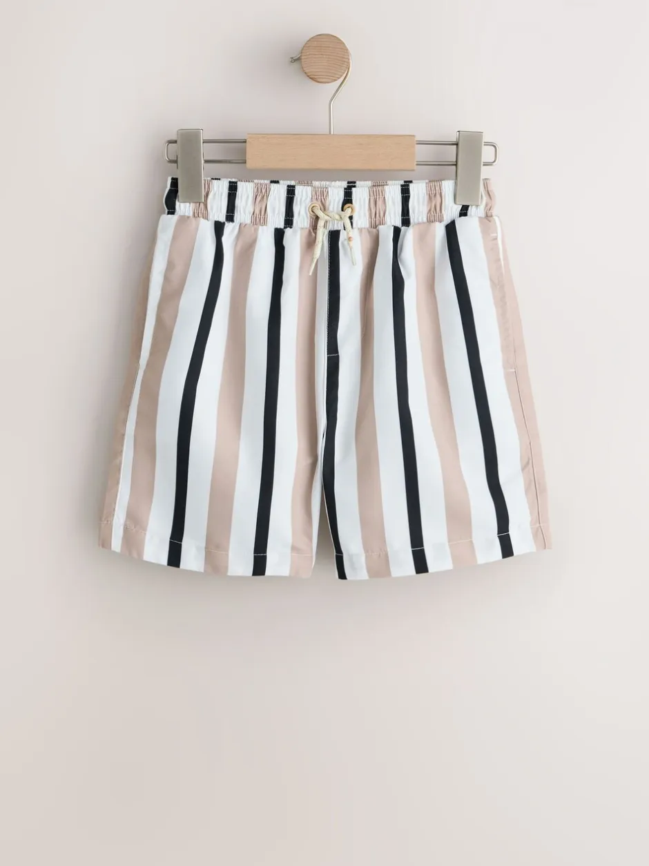 Badkleding|Next - Zwembroek met print (3-16jr) Naturel met strepen