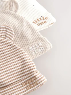 Mutsjes En Antikrabwantjes|Next Naturel Milk Club - Baby Beanies 3 Pack (0-12mths)