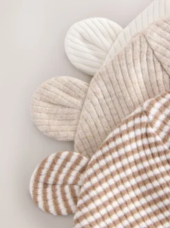 Mutsjes En Antikrabwantjes|Next Naturel Milk Club - Baby Beanies 3 Pack (0-12mths)