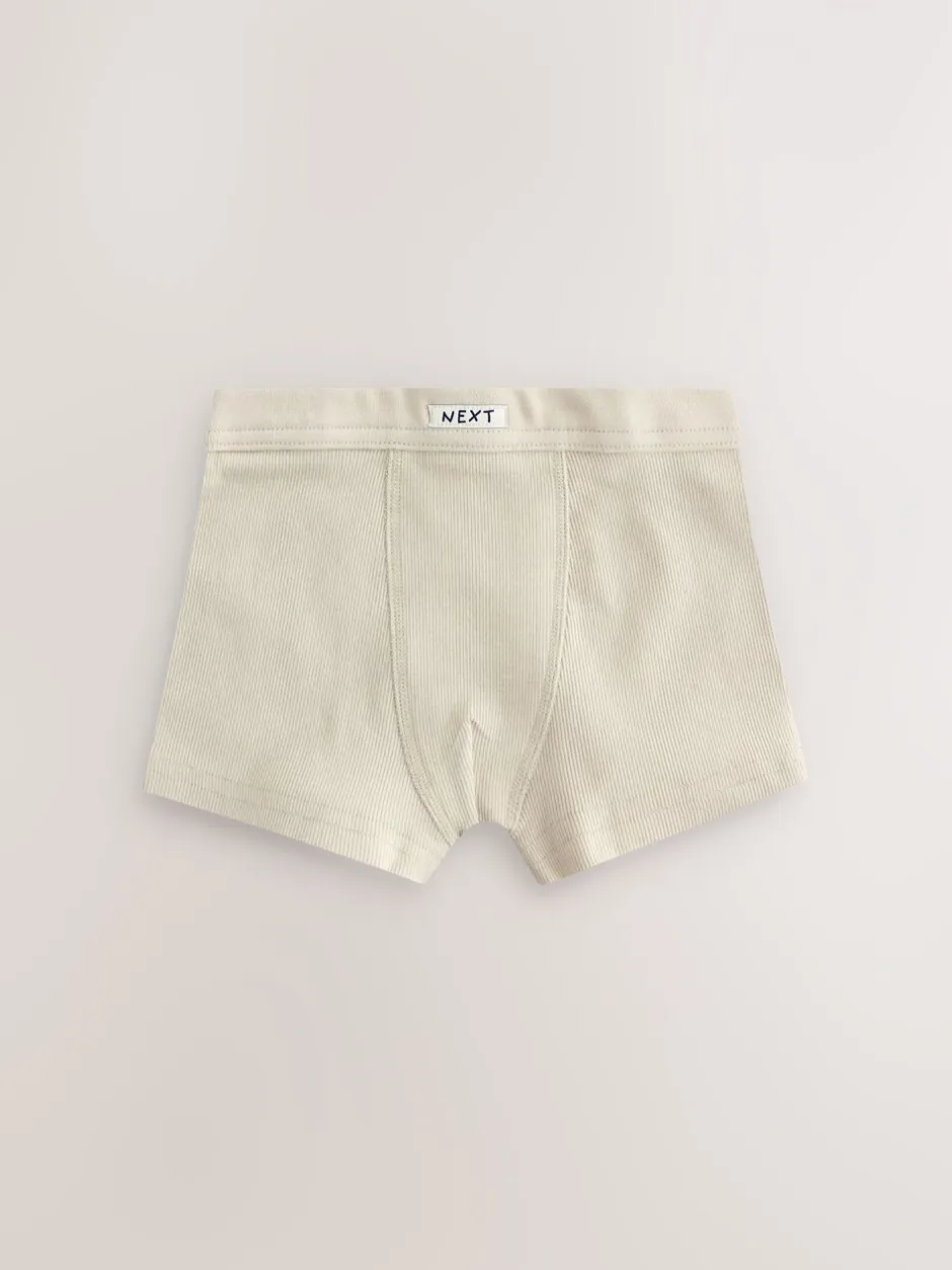 Ondergoed|Next - Set van 5 boxershorts met zachte tailleband (1,5-16 jr) Naturel Multicolor