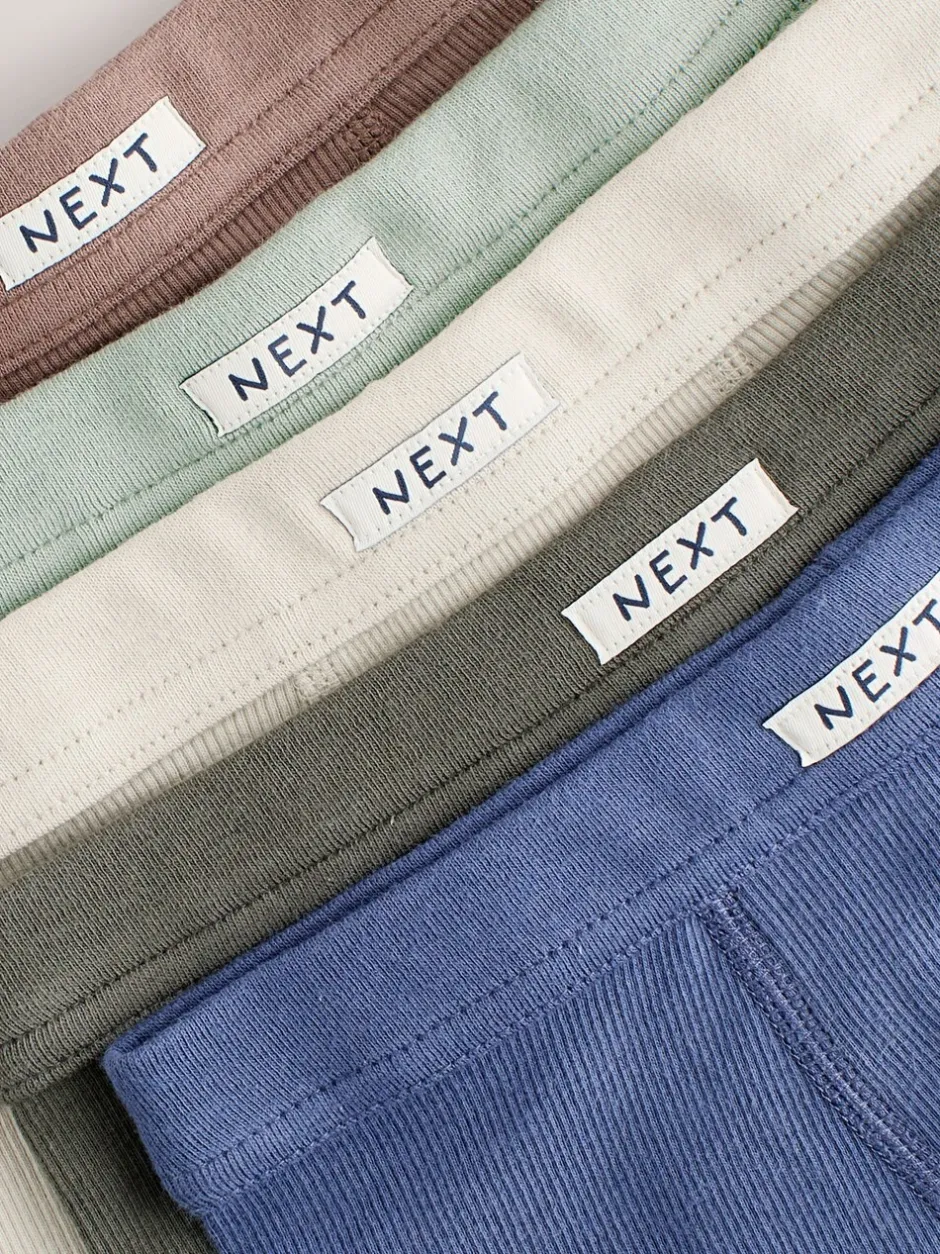 Ondergoed|Next - Set van 5 boxershorts met zachte tailleband (1,5-16 jr) Naturel Multicolor