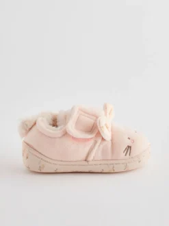 Pantoffels*Next - Pantoffels met antislip-zool Naturel/crèmekleurig konijn