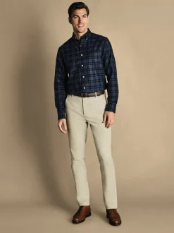 Formele Broek*Charles Tyrwhitt - Classic Fit ultimate chino zonder plooien Natuurlijk