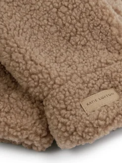 Mutsen, Handschoenen En Sjaals*Katie Loxton - Teddy Mittens With Cord Natuurlijk