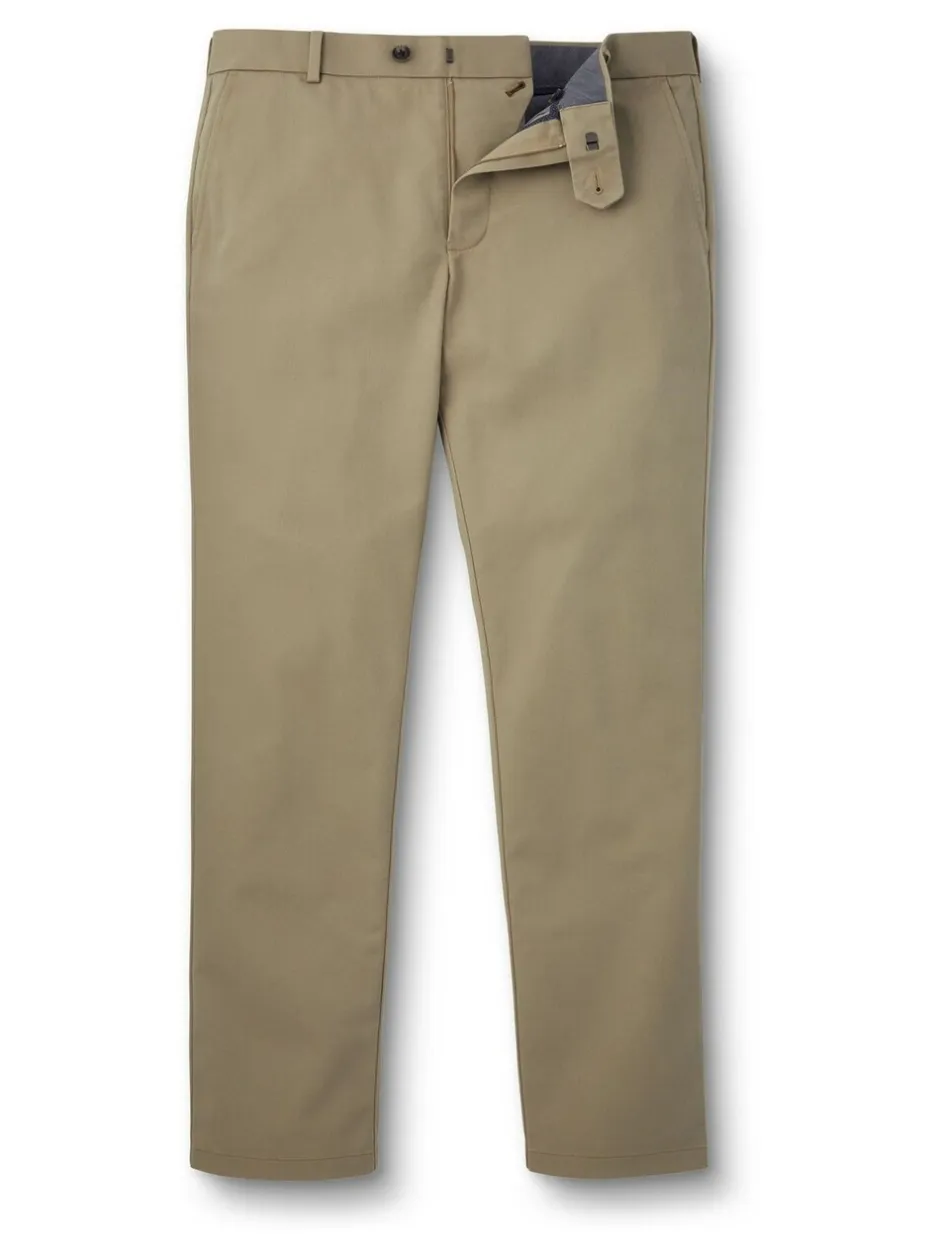 Formele Broek*Charles Tyrwhitt - Normale Pasvorm - - Ultieme strijkvrije Franse slim-fit chino Natuurlijk