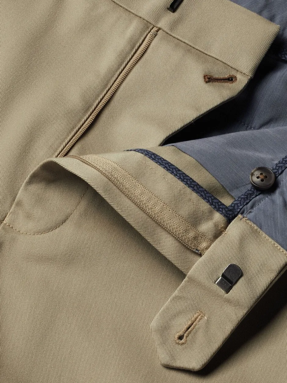 Formele Broek*Charles Tyrwhitt - Normale Pasvorm - - Ultieme strijkvrije Franse slim-fit chino Natuurlijk