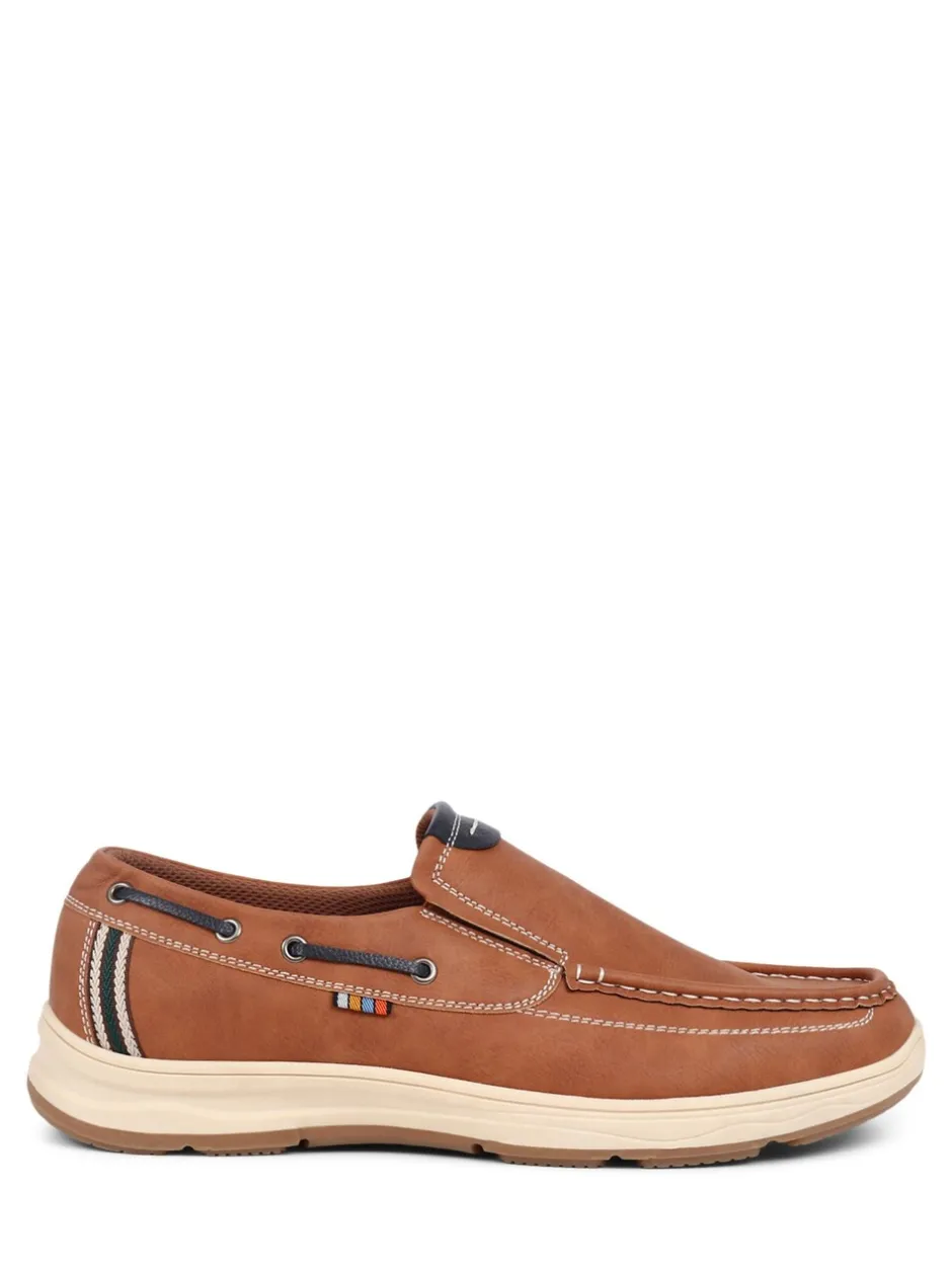 Schoenen*Pavers - blauwe bootschoenen met instapmodel Natuurlijk