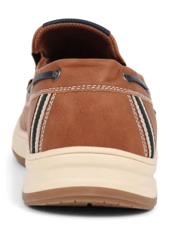 Schoenen*Pavers - blauwe bootschoenen met instapmodel Natuurlijk