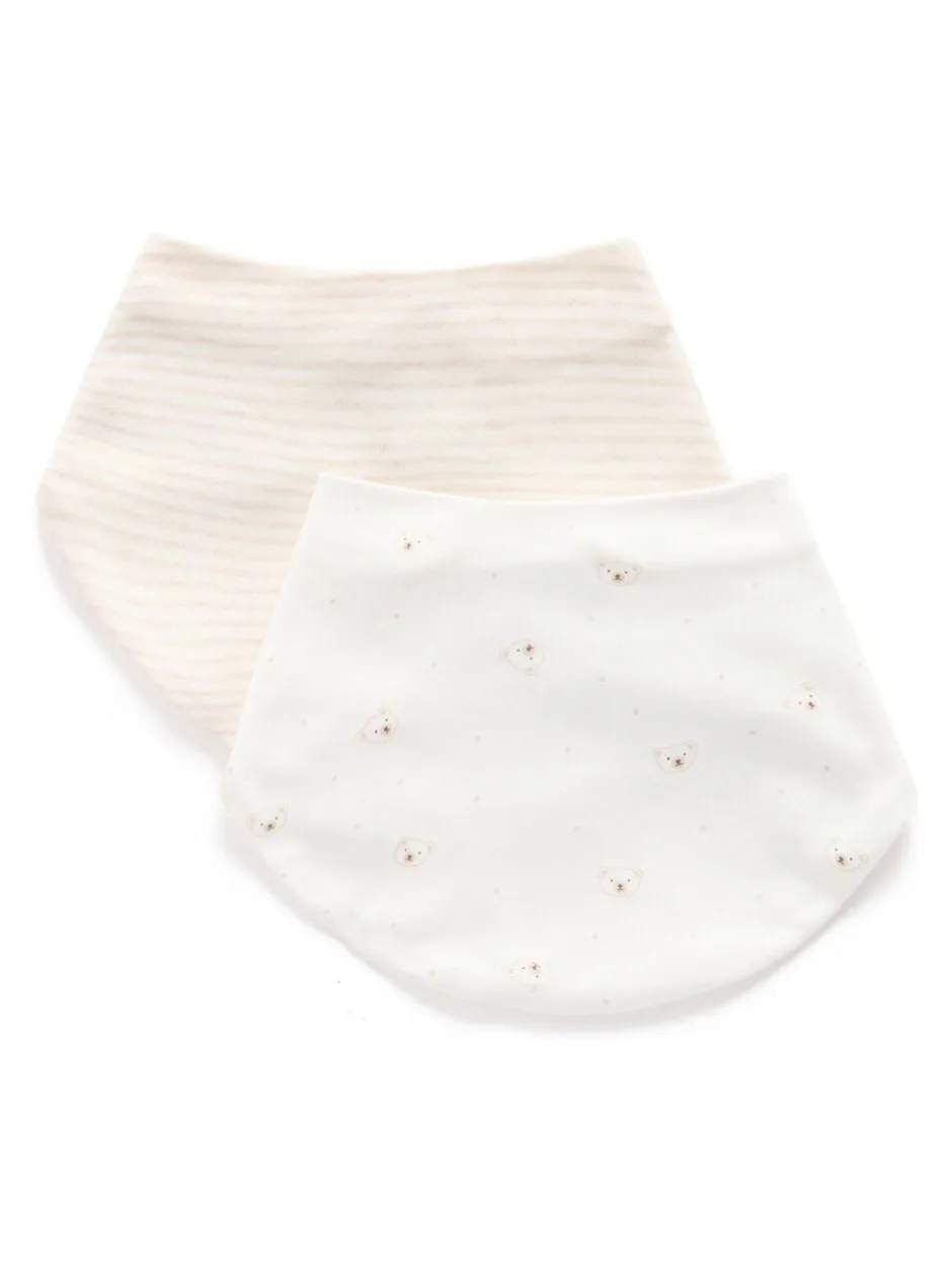 Slabbetjes|Purebaby - Essential Dribble Bibs 2 Pack Natuurlijk