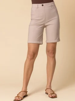 Shorts|Roman Natuurlijk - stretch short met omgeslagen zoom