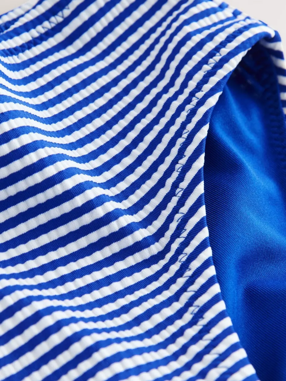 Badkleding*Next - Bikini (3-16 jr) Navy Blue Cherry Stripe Crinkle