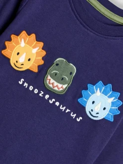 Pyjama's*Jojo Maman Bébé - Mix And Match 2 Pack Pyjamas Navy Dinosaur Character