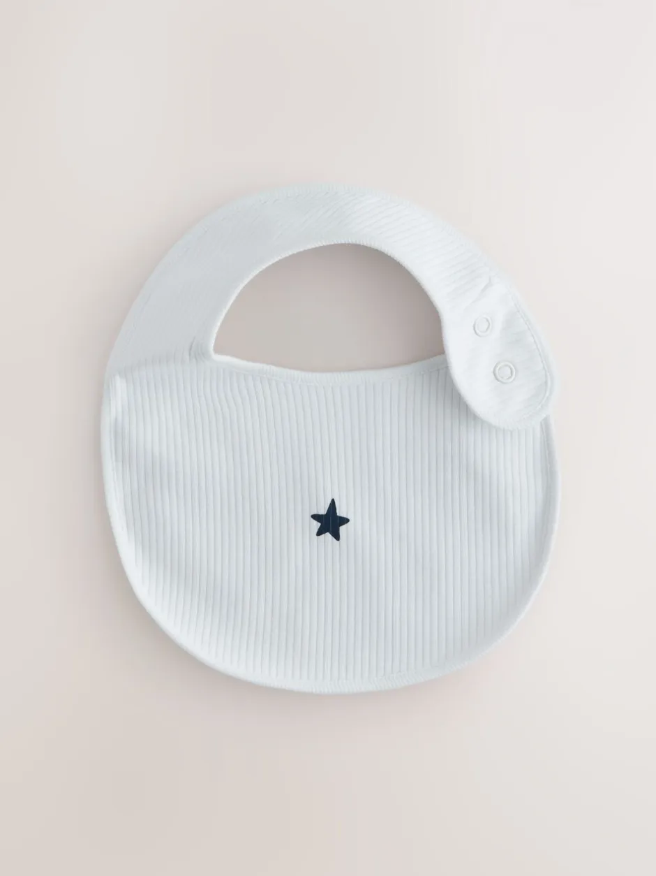Slabbetjes|Next Navy Star - Verpakking met 5 babyslabbetjes
