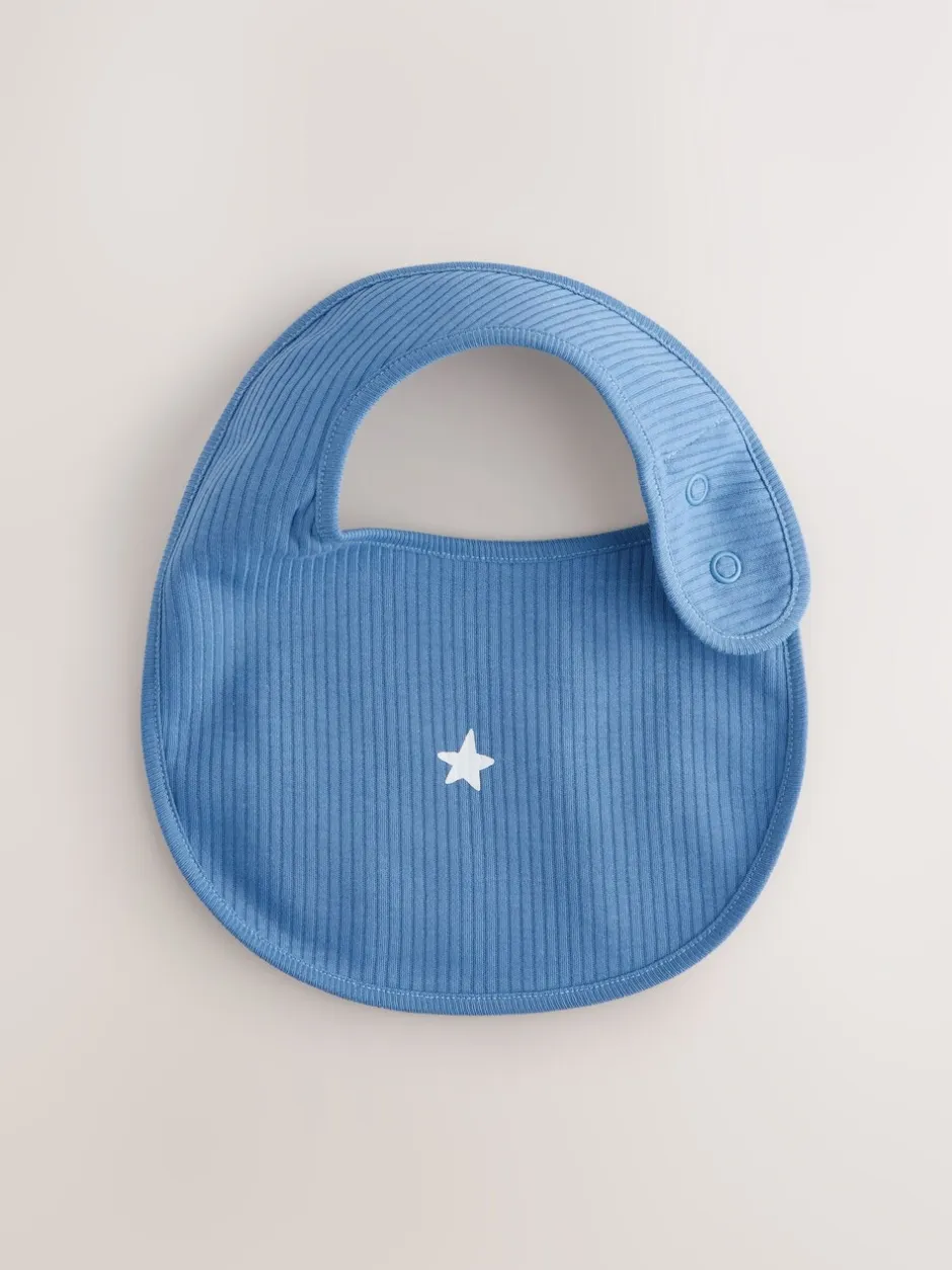 Slabbetjes|Next Navy Star - Verpakking met 5 babyslabbetjes