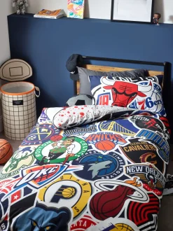 Kinderbeddengoed|Beddengoedsets En Dekbedovertrekken*Next NBA 100% katoenen Dekbedovertrek en kussensloop Set voor eenpersoonsbed