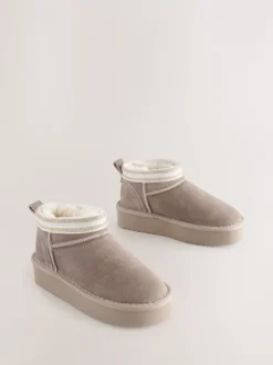 Boots*Baker by Ted Baker - waterafstotende behaaglijke suède meisjes Boots Nertsgrijs/bruin