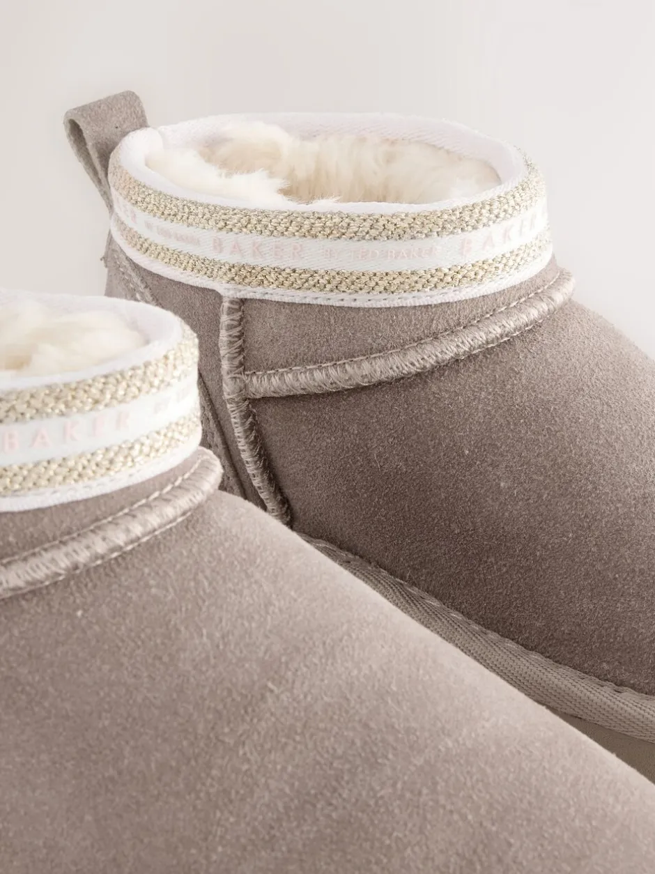 Boots*Baker by Ted Baker - waterafstotende behaaglijke suède meisjes Boots Nertsgrijs/bruin