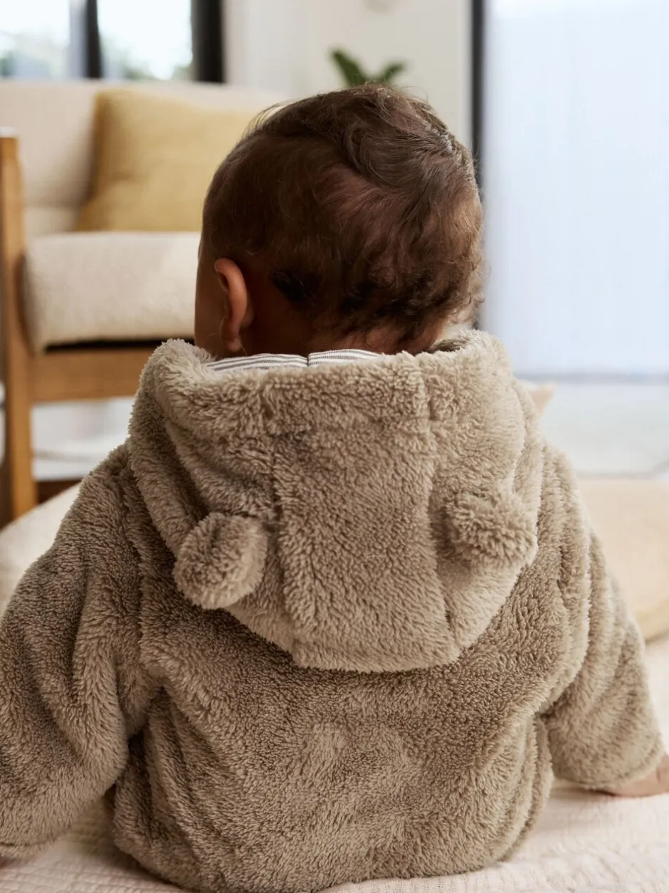Jassen, Jacks En Kinderwagenpakjes|Jassen En Jacks|Next Nertsgrijs/bruin - Fleece babypakje