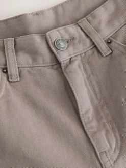 Jeans|Next - Palazzo-jeans met hoge taille en wijde pijpen Nertsgrijs/bruin