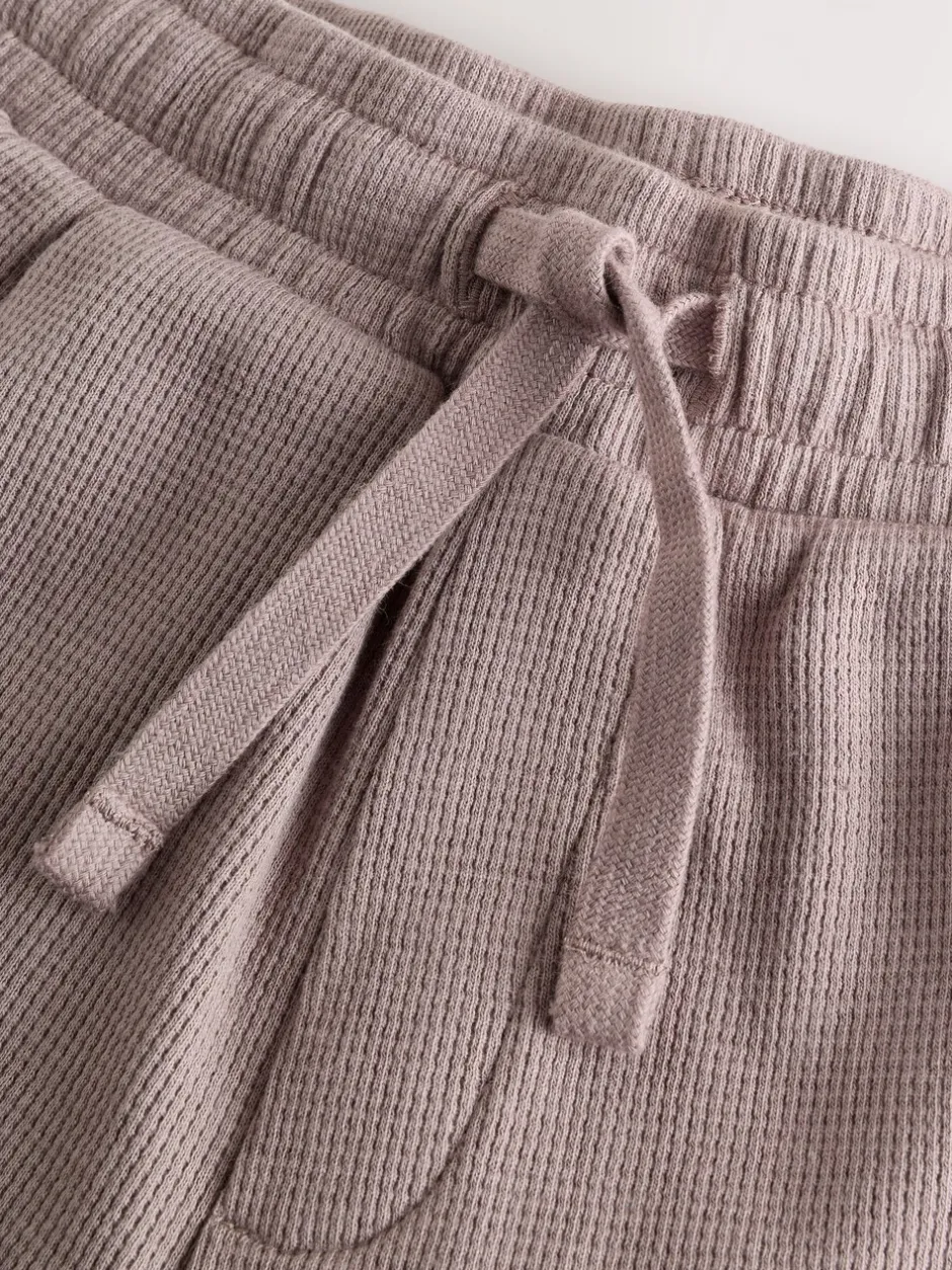 Sets En Outfits|Shorts*Next - Set van T-shirt met textuur en korte mouwen en shorts (3 - 16 jr) Nertsgrijs/bruin