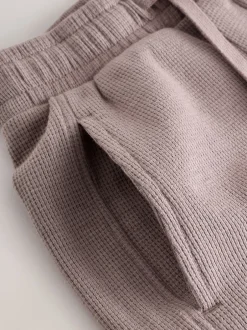 Sets En Outfits|Shorts*Next - Set van T-shirt met textuur en korte mouwen en shorts (3 - 16 jr) Nertsgrijs/bruin