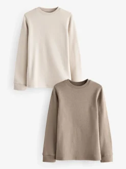 Ondergoed|Nachtkleding En Pyjama's|Next Neutraal - 2 -pack thermische tops met lange mouwen (2-16jr)