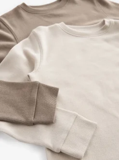 Ondergoed|Nachtkleding En Pyjama's|Next Neutraal - 2 -pack thermische tops met lange mouwen (2-16jr)