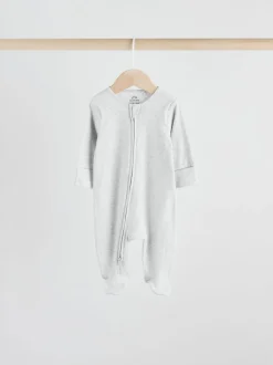 Multipacks|Babypakjes En Babypyjama's*Next Neutraal - 5 Verpakking van babypyjama's met tweewegrits en voetjes (0-2jr)
