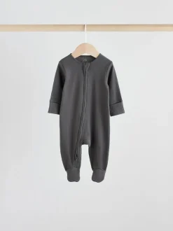 Multipacks|Babypakjes En Babypyjama's*Next Neutraal - 5 Verpakking van babypyjama's met tweewegrits en voetjes (0-2jr)
