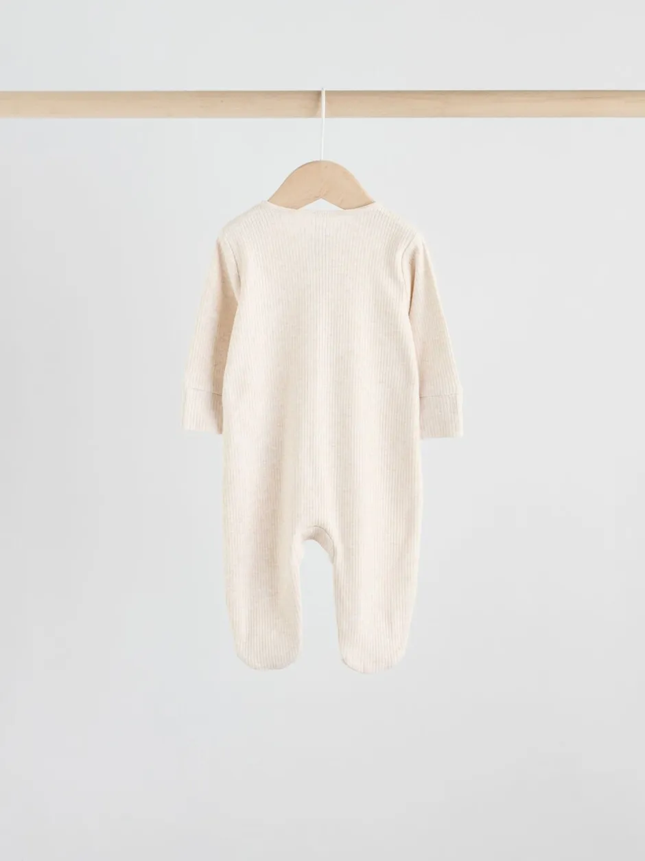 Multipacks|Babypakjes En Babypyjama's*Next Neutraal - 5 Verpakking van babypyjama's met tweewegrits en voetjes (0-2jr)