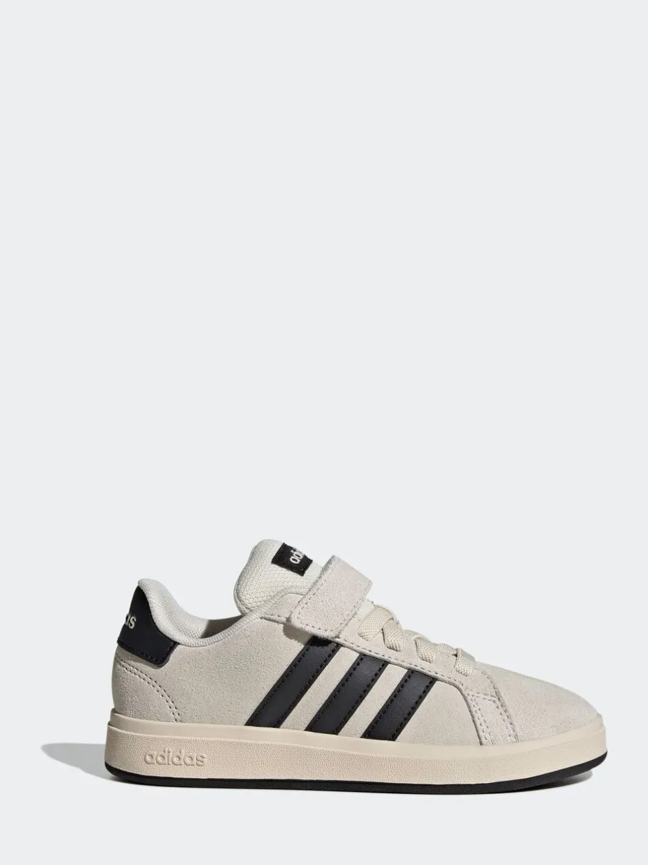 Sneakers|Sneakers|adidas Neutraal - Grand Court 00suède kindersneakers met elastische veters