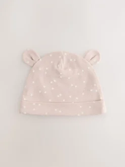 Mutsjes En Antikrabwantjes*Next Neutraal - Baby 100% katoenen beanie-mutsen set van 3 (0-12mnd)