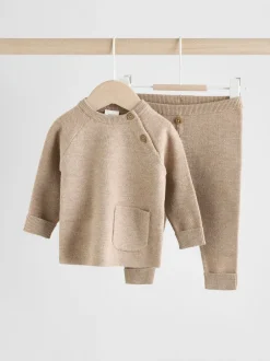Sets En Outfits|Truien En Breisels*Next - Babyset met gebreide trui en legging (0mnd-2jr) Neutraal