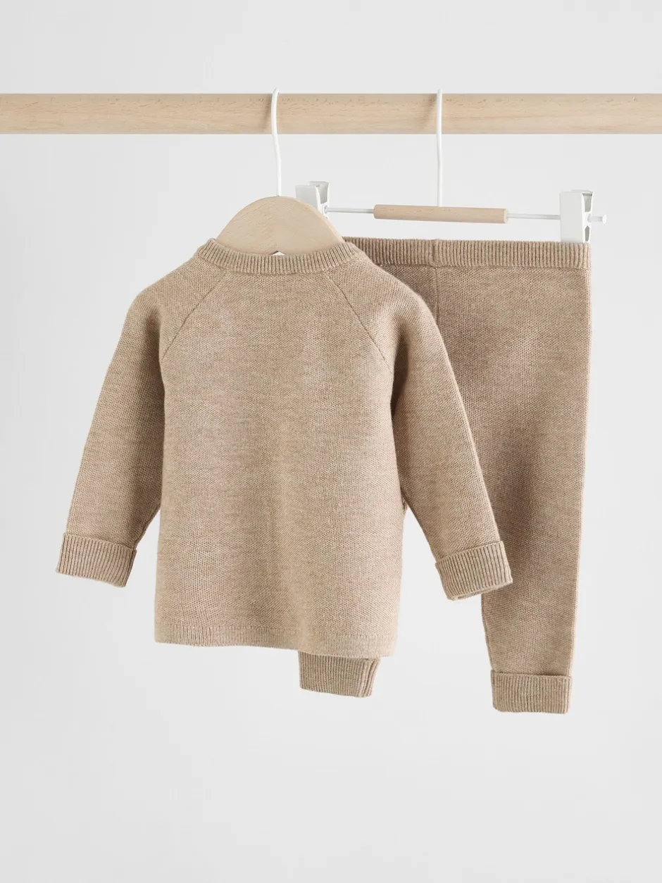 Sets En Outfits|Truien En Breisels*Next - Babyset met gebreide trui en legging (0mnd-2jr) Neutraal