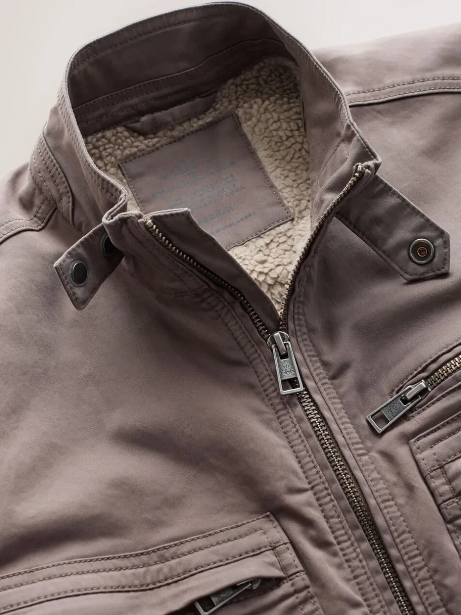 Jassen En Jacks*Next - Borg Lined Zip Through Funnel Jacket Neutraal